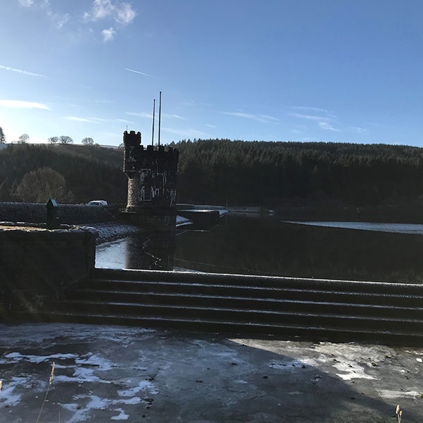 Llwyn Onn reservoir is located in the Brecon Beacons National Park