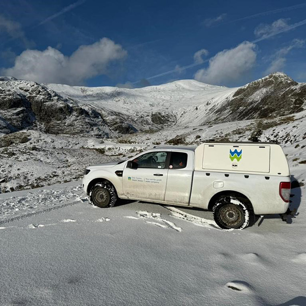 Welsh Water van at Llugwy