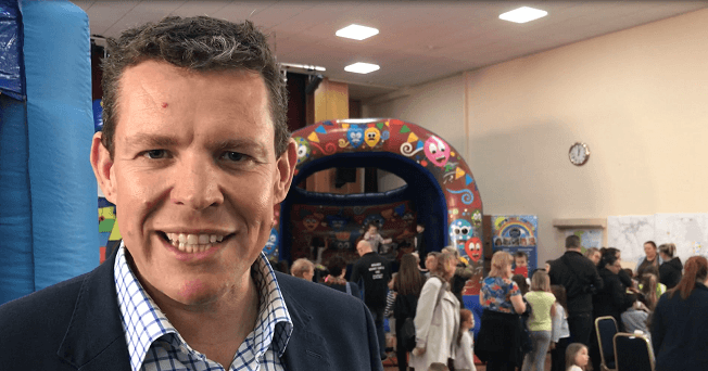 Rhun ap Lorwerth at community event in Amlwch